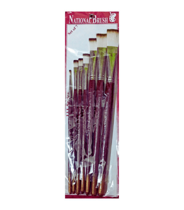 Flat Paint Brush Set of 7